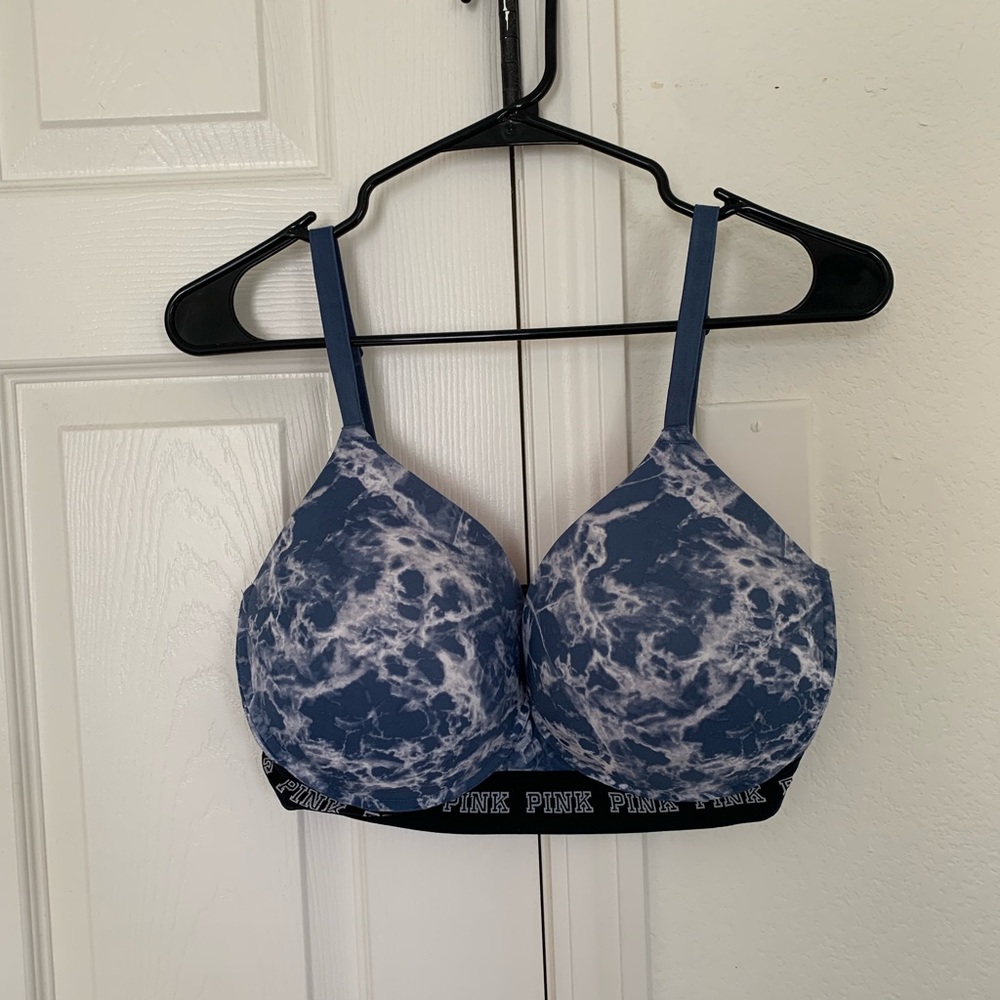 Blue marble VS PINK wear everywhere wireless push up bra Size 36DDD